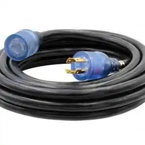 Power cord for generator connection to home