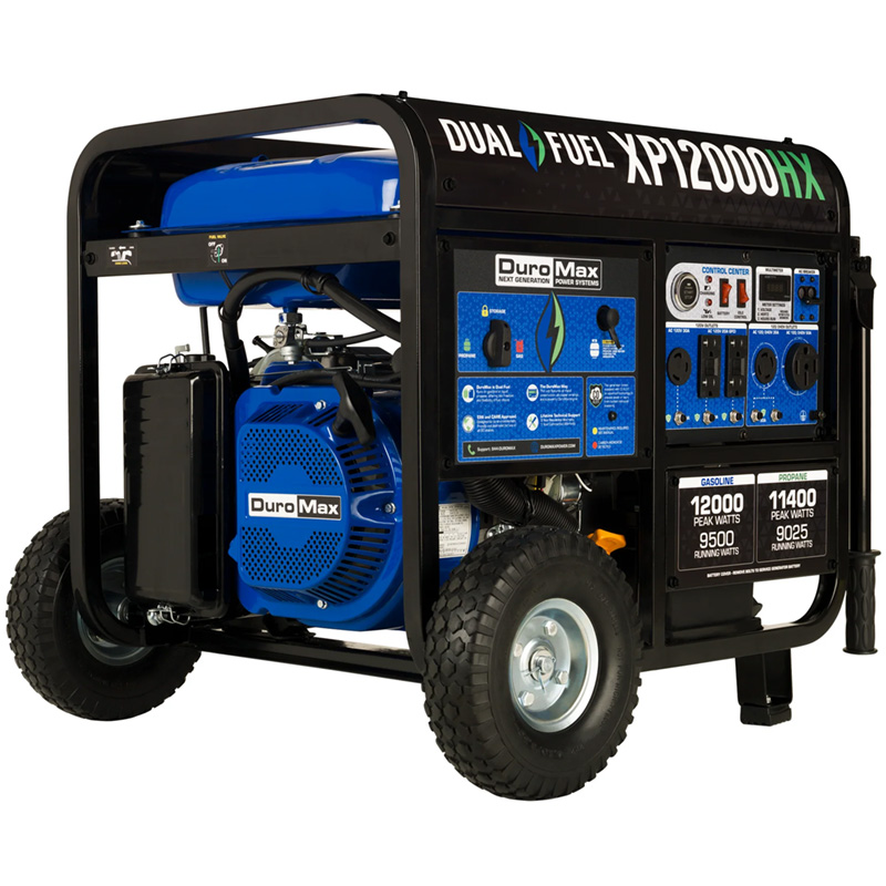 DuroMax 12,000 Watt Dual Fuel Portable Generator w/ CO Alert