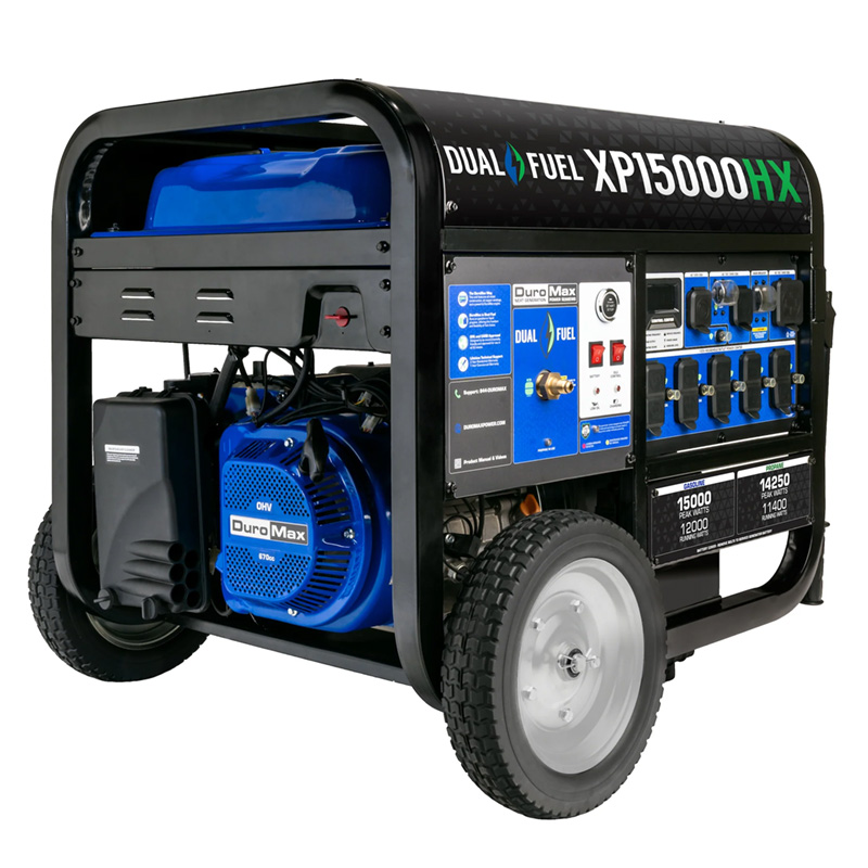 DuroMax 15,000 Watt Electric Start Dual Fuel Portable Generator