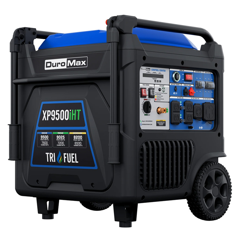 DuroMax 9,500 Watt Tri Fuel Portable Inverter Generator
